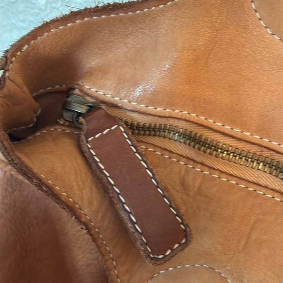 CONSTANZA ROTA 2 tone brown Leather hobo bag, oversized, pockets, top zip. - Picture 11 of 17